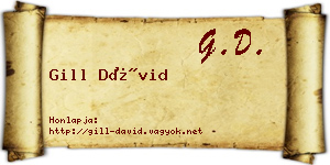 Gill Dávid névjegykártya